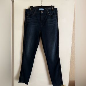 7 For all Mankind, high waist skinny ankle jean. Size 30.